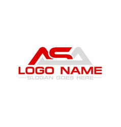 Letter Asa Initial Text Logo Design