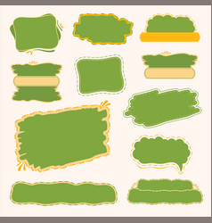 Set Of Green Modern Shape