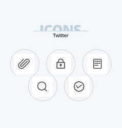 Twitter Line Icon Pack 5 Icon Design Picture