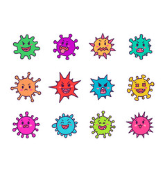 Viruses Kawaii Cute Cartoon Characters