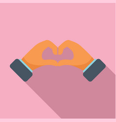 Heart Gesture Icon Flat Arm Pose