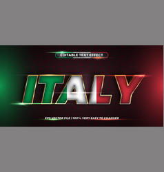 Editable Text Effect Italy Word With National Flag