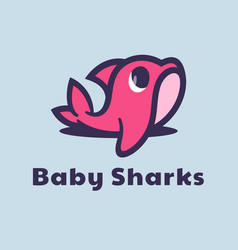 Logo Baby Shark Cute Cartoon