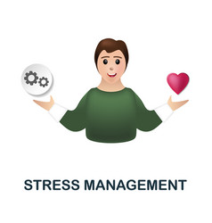 Stress Management Icon 3d From Company Management