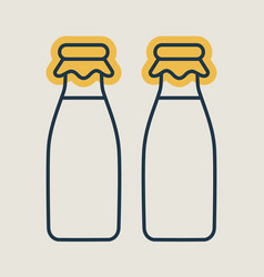 Two Milk Bottle Icon