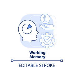 Working Memory Light Blue Concept Icon