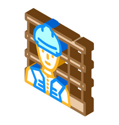 Engineer Construction Worker Isometric Icon