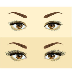 Eyelashes Extension Before And After Effect