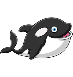 Happy Orca Or Killer Whale Cartoon Character