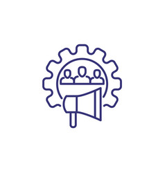 Hr Marketing Line Icon