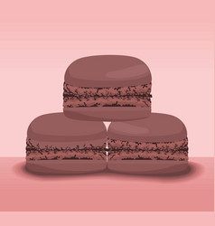 Three Chocolate Macaroons