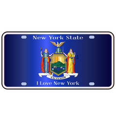 New York State License Plate Flag