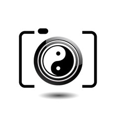 Digital Camera- Photography Logo With Ying Yang