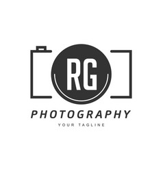 Rg Letter Logo Design With Camera Icon