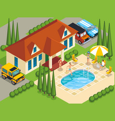 Rich People Villa Isometric