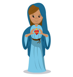 Virgin Mary Sacred Heart Devotional Image