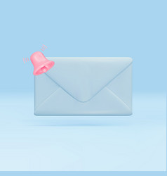 3d Blue Email Icon With Notification Unread Mail