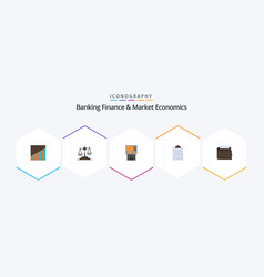 Banking Finance And Market Economics 25 Flat Icon