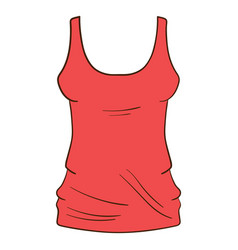 Red Women Tank Top Cartoon