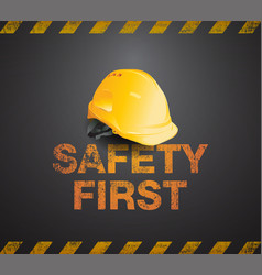 Safety First Engineer Helmet On Background