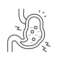 Stomach Upset Line Icon