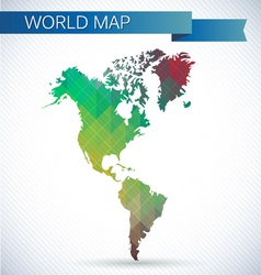 Western Hemisphere Globe Bright Map