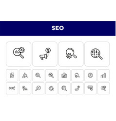 Seo Line Icon Set