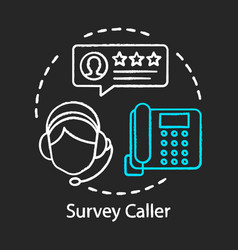 Survey Caller Chalk Icon Call Center Agent