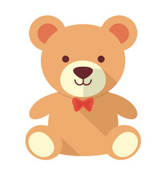 Cute Teddy Bear Sitting On White Background