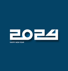 New Year 2024 Paper Cut Numbers Christmas Banner