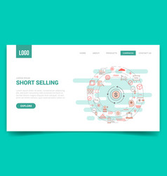 Short Selling Concept With Circle Icon