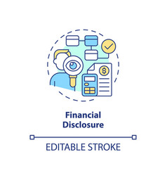 2d Customizable Financial Disclosure Icon Concept