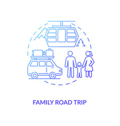 Family Road Trip Concept Icon