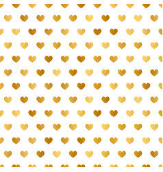 Gold Hearts On White Background Pattern Design