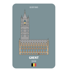 Belfort Tower In Ghent Belgium