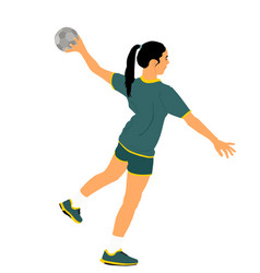 Girl Handball Player In Action