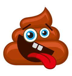 Silly Poop Emoji Fun Brown Poo With Crazy Eyes