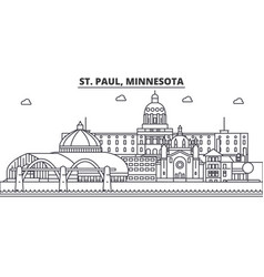 St Paul Minnesota Architecture Line Skyline