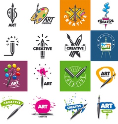 Biggest collection logo design and fashion Vector Image