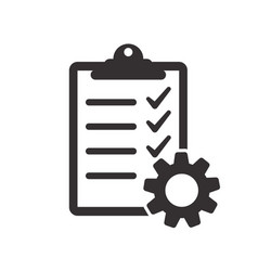 Technical check list checklist clipboard icon Vector Image