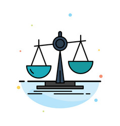 Balance Law Loss Profit Abstract Flat Color Icon