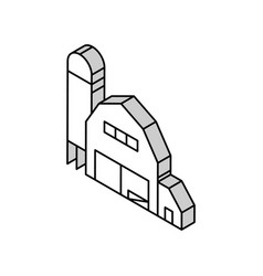 Farm Building Isometric Icon