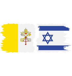 Israel And Vatican Grunge Flags Connection