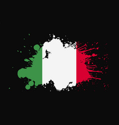 Italy Flag With Grunge Effect Design