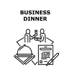 Business Dinner Concept Black