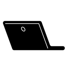 Minimalist Black And White Laptop Silhouette