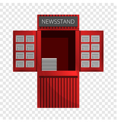 Newspaper Kiosk Icon Cartoon Style