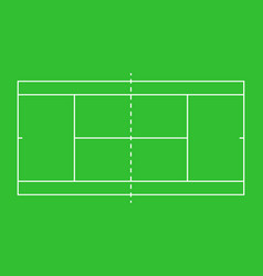 Tennis Court Top View Badminton Field Graphic