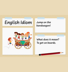 English Idiom Jump On Bandwagon Template