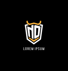 Initial No Geometric Shield Esport Logo Monogram